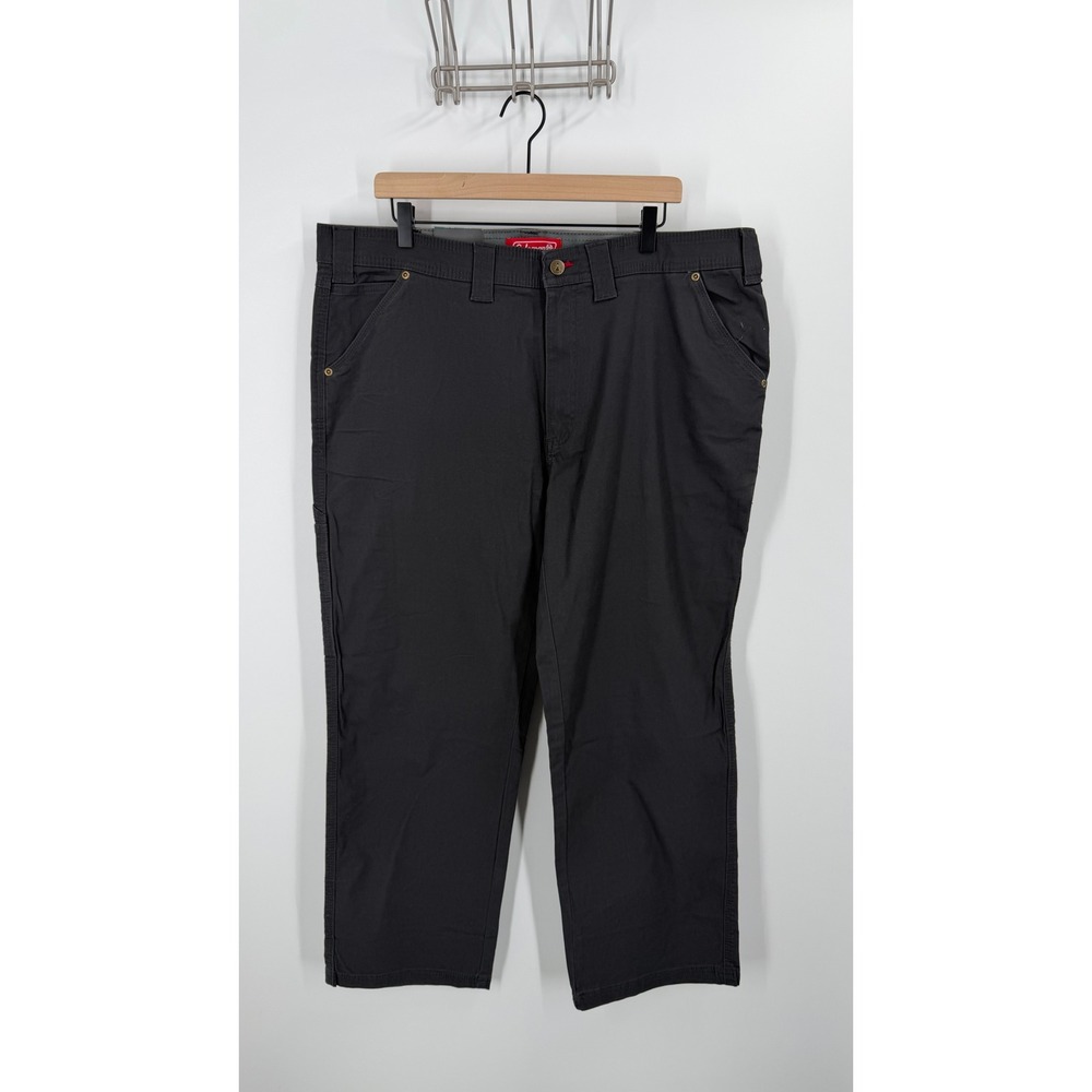 Coleman Utility Pants Mens 40x30 Phantom Grey Canvas Stretch Workwear SAC56PS668
